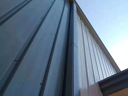 陜西韓城為康辣椒車間采用津雙達彩鋼雨水管